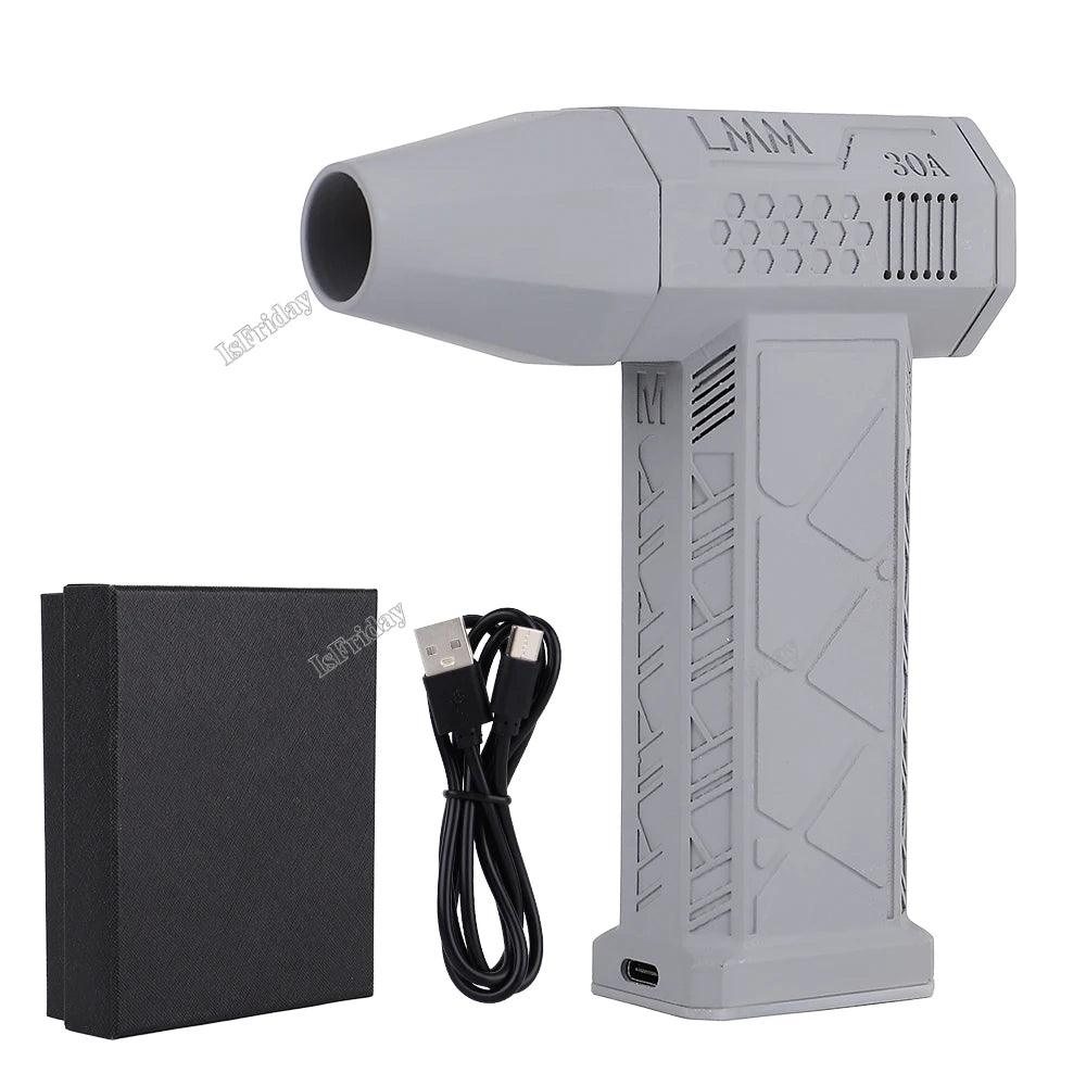 Mini Turbo Jet Fan 130000RPM Wind Speed 52M/S Brushless Motor Handheld Duct Fan High-Performance Cyclone Turbo Electric Blower