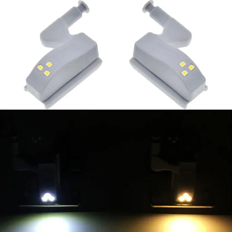 10Pcs/Set Kitchen Cupboard Lights LED Inner Hinge Lamp Lighting for Bedroom Wardrobe Closet under Cabinet Lights