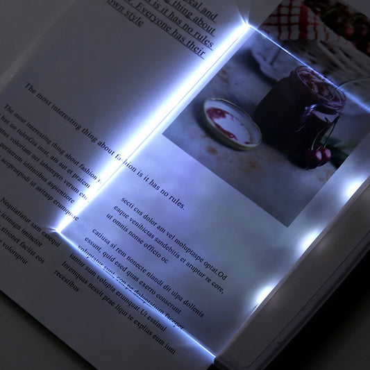 Portable LED Book Light Battery Powered Flat Plate Led Book Lamp Eye Care Reading Lamp for Reading in Bed at Night