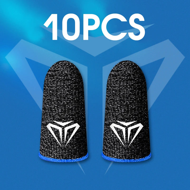 10Pcs Mobile Game Fingertip Gloves for PUBG Gamer Sweatproof Anti-Slip Touch Screen Finger Sleeve Breathable Gaming Finger Cover