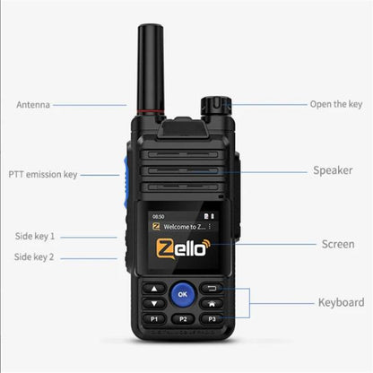 Real Ptt Radio Long Range Transceiver Realptt & Zello Walkie Talkie 4G Poc Radio WIFI GPS Radio Android Walkie Talkie 5000Km