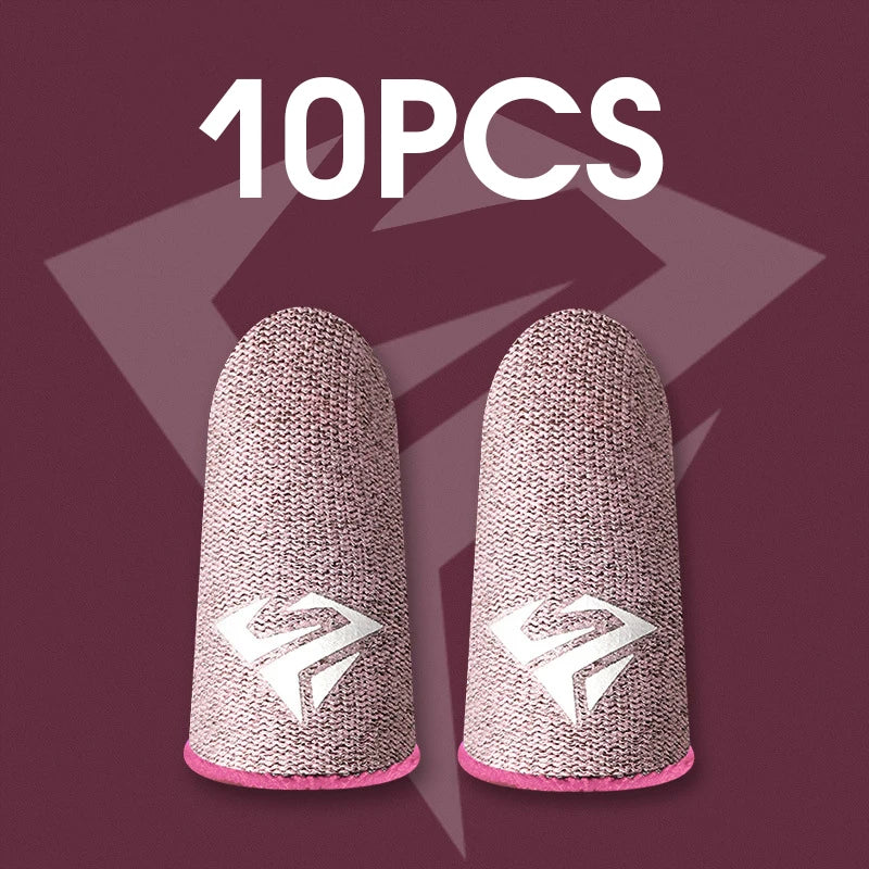 10Pcs Mobile Game Fingertip Gloves for PUBG Gamer Sweatproof Anti-Slip Touch Screen Finger Sleeve Breathable Gaming Finger Cover