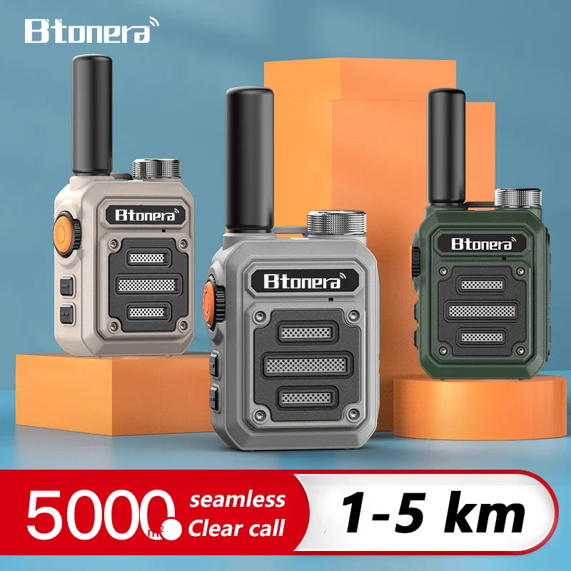 BT-330 Mini Walkie Talkie PMR 446 USB Portable Two-Way Radio Dual PTT Walkie-Talkies Portable Radio for Hunting Cafe