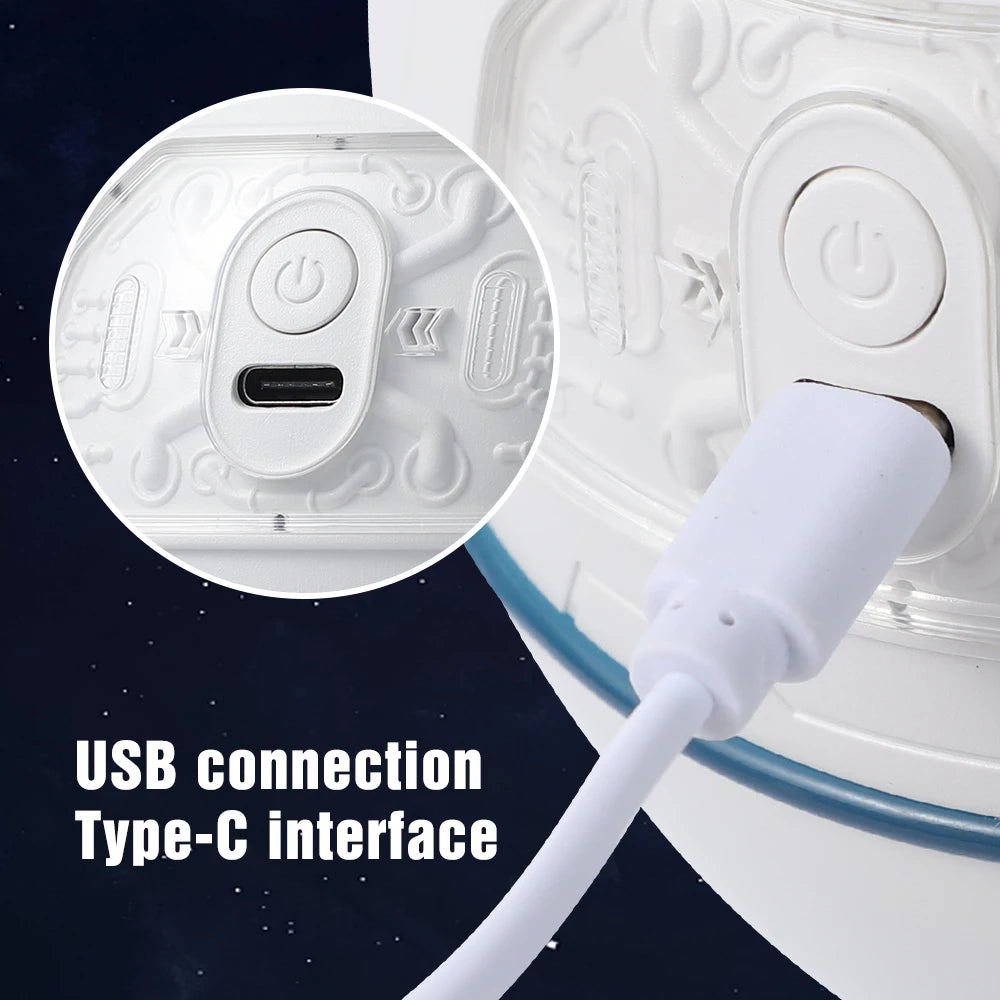 New Astronaut Air Humidifier 220Ml with Night Light 1200Mah Battery Rechargeable Home Aroma Oil Diffuser Gift for Kids