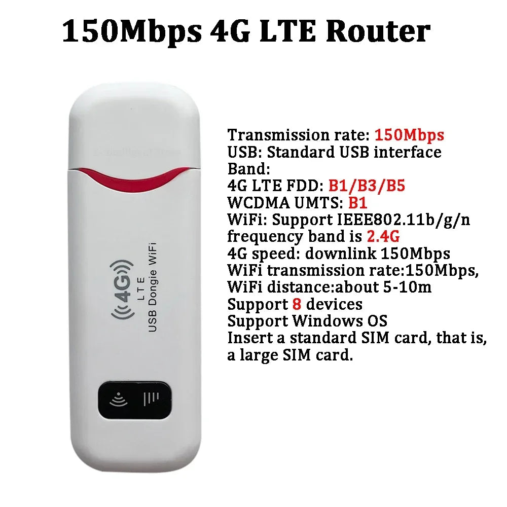 150Mbps Mini Wireless Network Card Wifi Repeater 4G Router Signal Amplifier Network Expander Adaptor 150Mbps