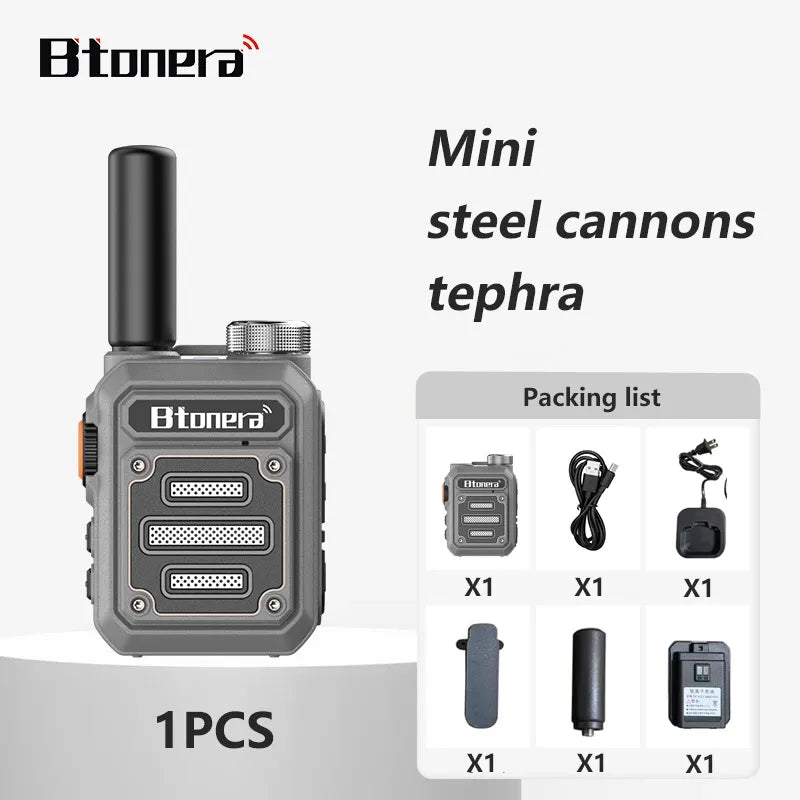 BT-330 Mini Walkie Talkie PMR 446 USB Portable Two-Way Radio Dual PTT Walkie-Talkies Portable Radio for Hunting Cafe