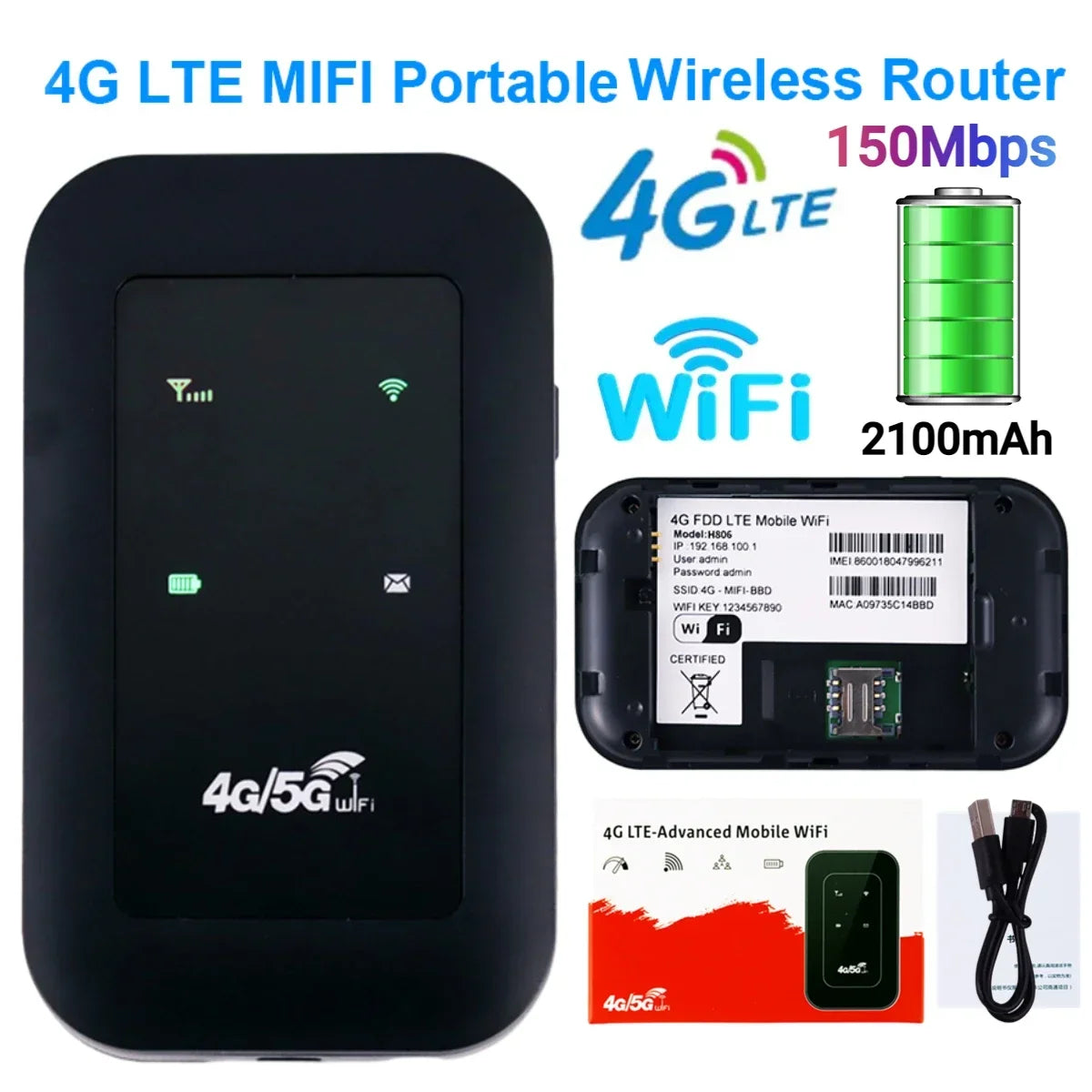 150Mbps Mini Wireless Network Card Wifi Repeater 4G Router Signal Amplifier Network Expander Adaptor 150Mbps