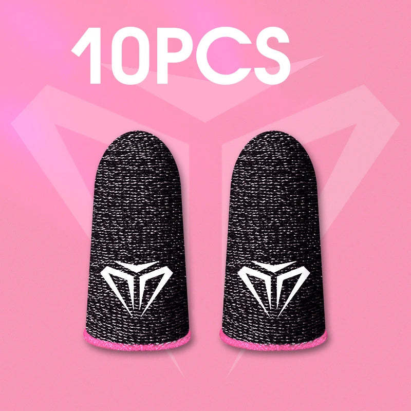 10Pcs Mobile Game Fingertip Gloves for PUBG Gamer Sweatproof Anti-Slip Touch Screen Finger Sleeve Breathable Gaming Finger Cover